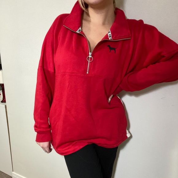 Pink quarter zip sweater - Picture 1 of 3